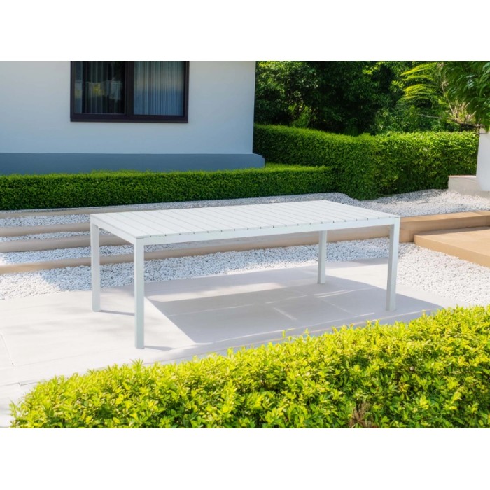Tavolo da giardino Icara in alluminio e polipropilene 210x100xH75 cm