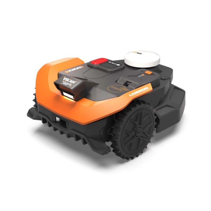 Robot tagliaerba Worx L3000 WR330E Landroid Vision Cloud, arancio/nero.