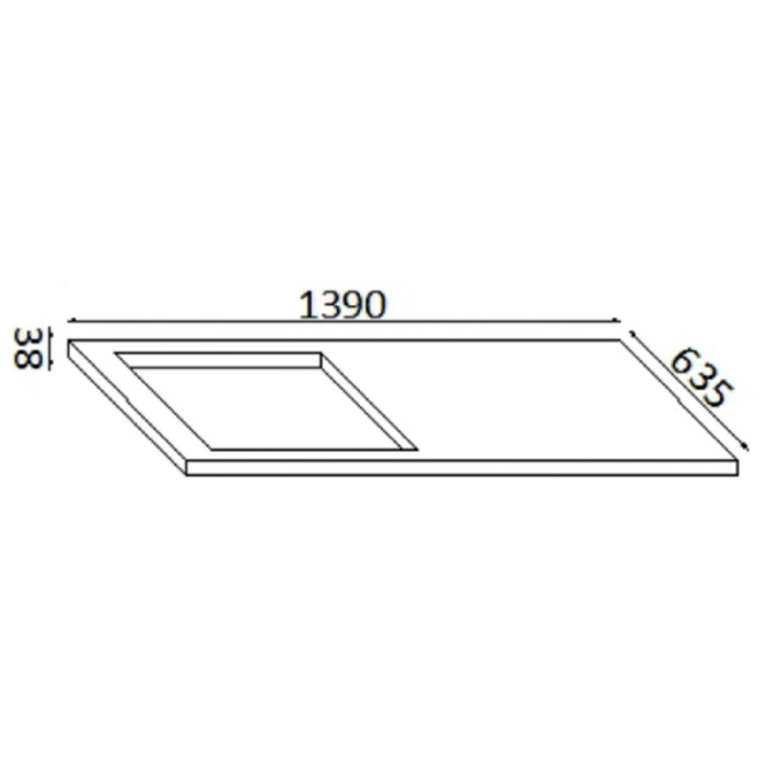 Disegno tecnico di t.b.t. con dimensioni.