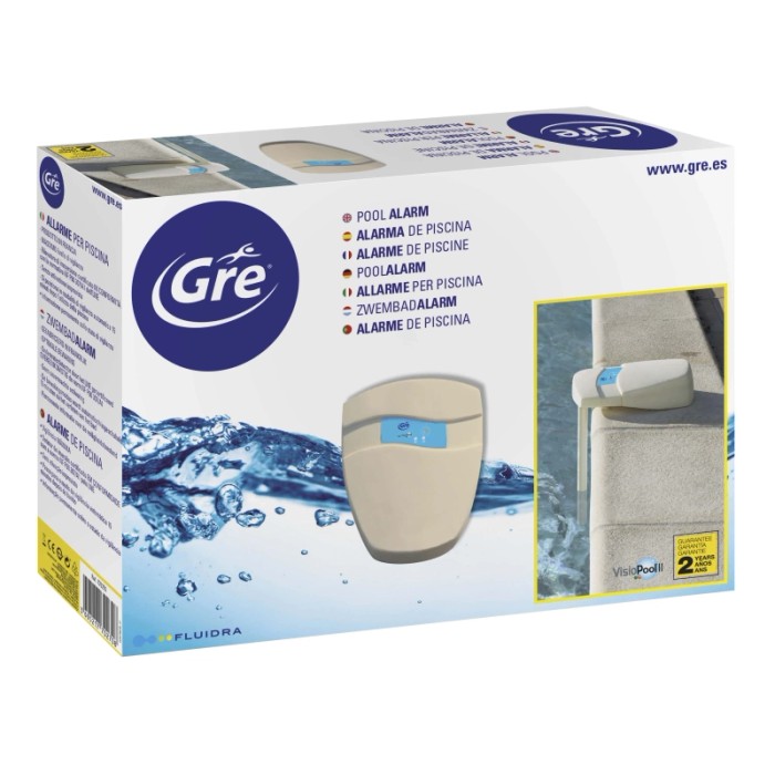 Confezione di un allarme piscina Gre per la sicurezza della piscina.
