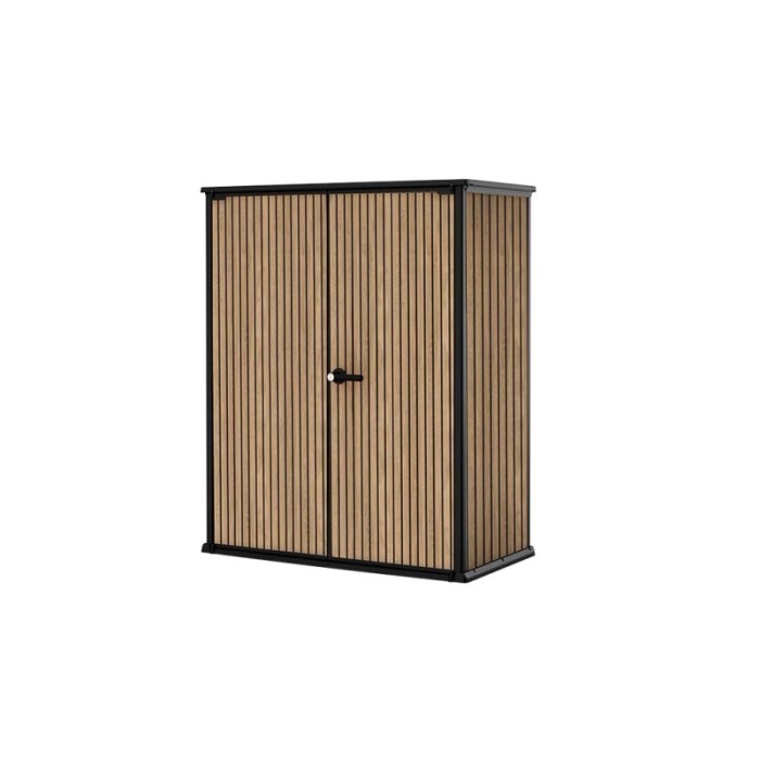 Casetta da giardino Keter in plastica Vertical sp 20 mm marr.chiaro 1,16 m²