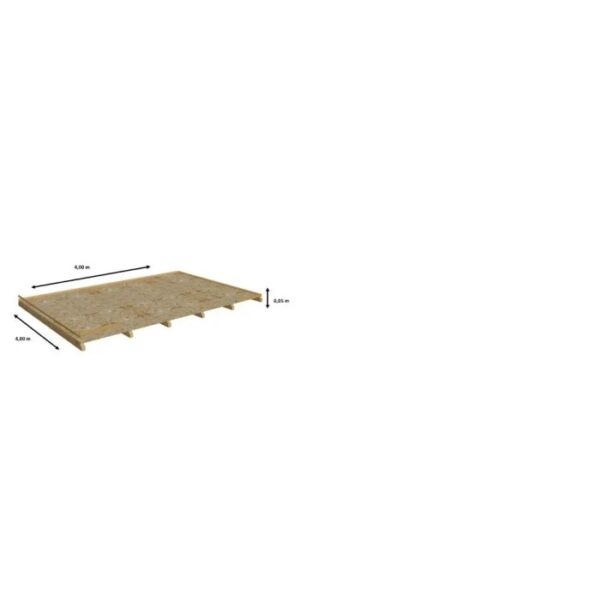 Pavimento in legno H400xL400xP5 cm 16 m²