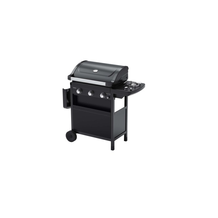 Barbecue a gas t.b.t. nero per giardino o terrazza.