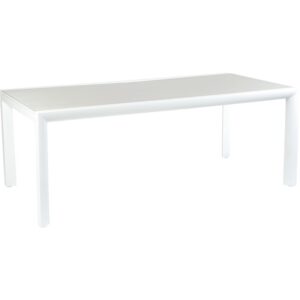 Tavolo da giardino rettangolare allungabile OBI Outdoor Living Princeton, 100 x 310 cm, con struttura in alluminio bianco.