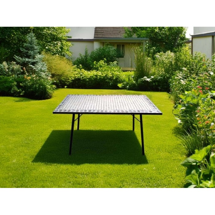Tavolo da giardino in ferro 76x150x90 cm