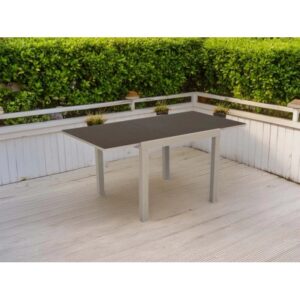 Tavolo allungabile da giardino Nomara in alluminio 90x90x74 cm