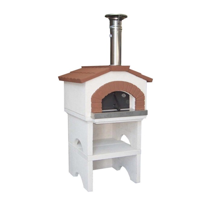 t.b.t. barbecue in muratura con ripiano e camino.