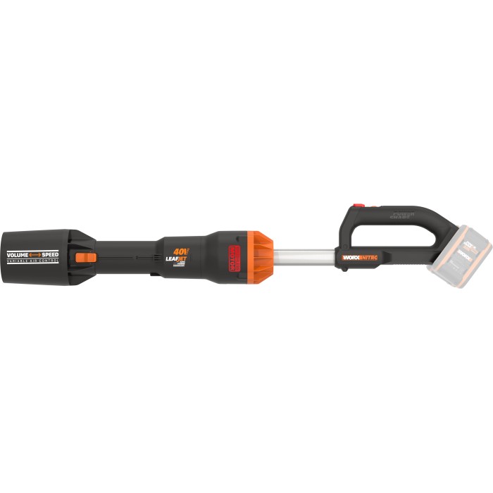 Soffiatore a batteria Worx WG585E.9, 40V, solo corpo macchina senza batteria e caricabatterie.