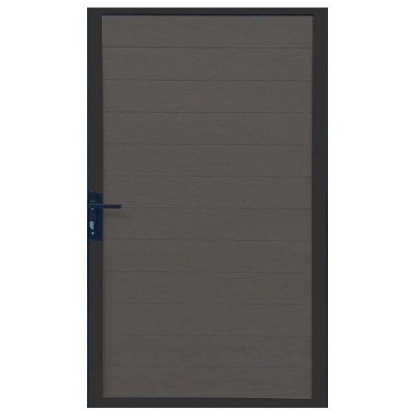 Cancello in WPC effetto liscio Antracite per pannello 90x180 cm antracite