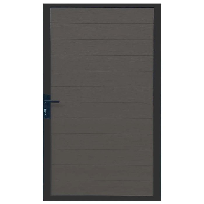 Cancello in WPC effetto liscio Antracite per pannello 90x180 cm antracite