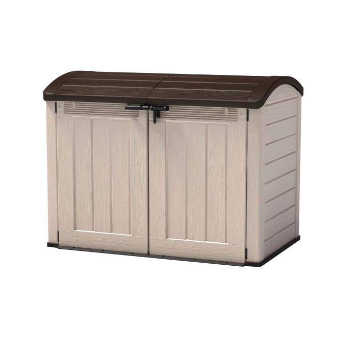 Keter Box contenitore Store It Out Ultra, beige/marrone, per giardino e terrazzo.