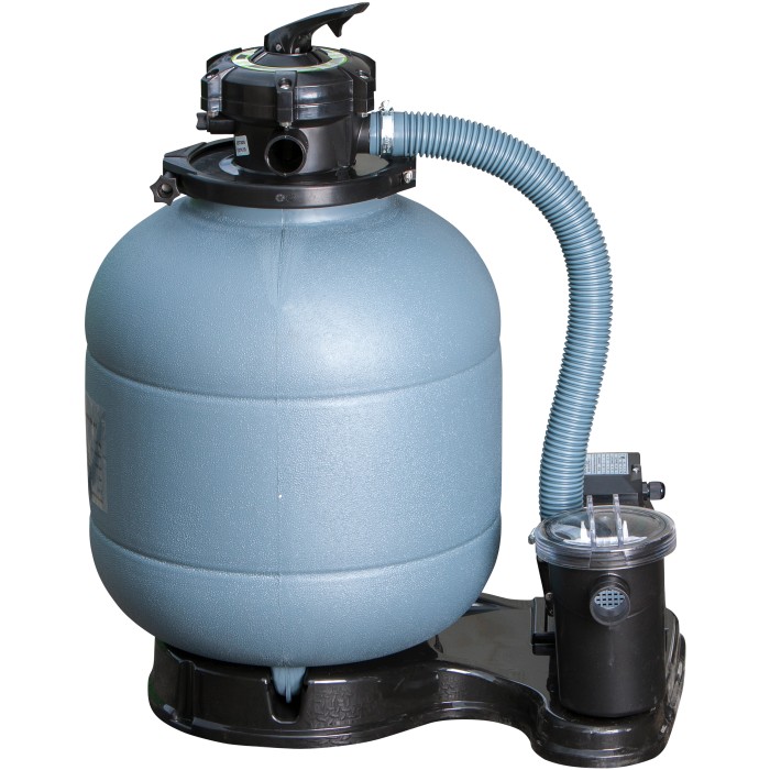 Sistema di filtraggio a sabbia per piscina Gre Atlantis, portata 6 m³/h.