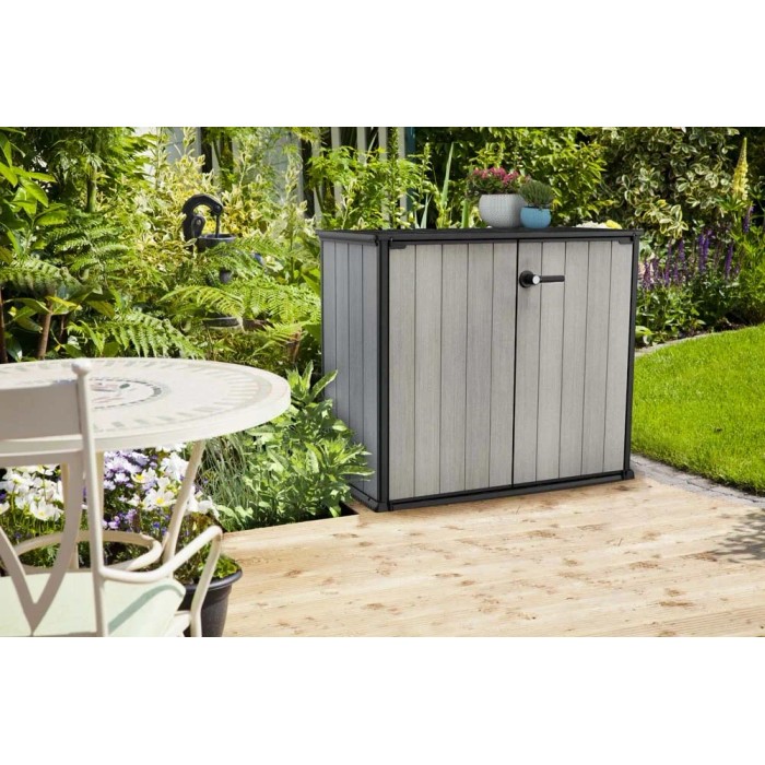 Armadio contenitore Tepro Patio Store, 1000 l, grigio, per attrezzi da giardino e altro.