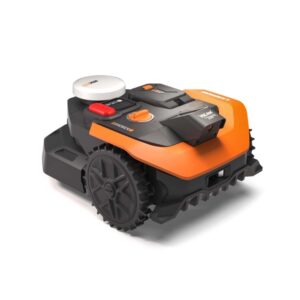 Robot tagliaerba Worx M500 WR305E Landroid Vision Cloud, arancio e nero, con antenna RTK.