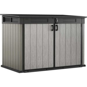 Box universale Keter Grande-Store, 2100 l, ideale per giardino e bidoni.