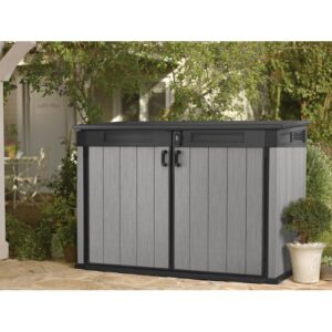 Box universale Keter Grande-Store, 2100 l, ideale per attrezzi da giardino e bidoni.