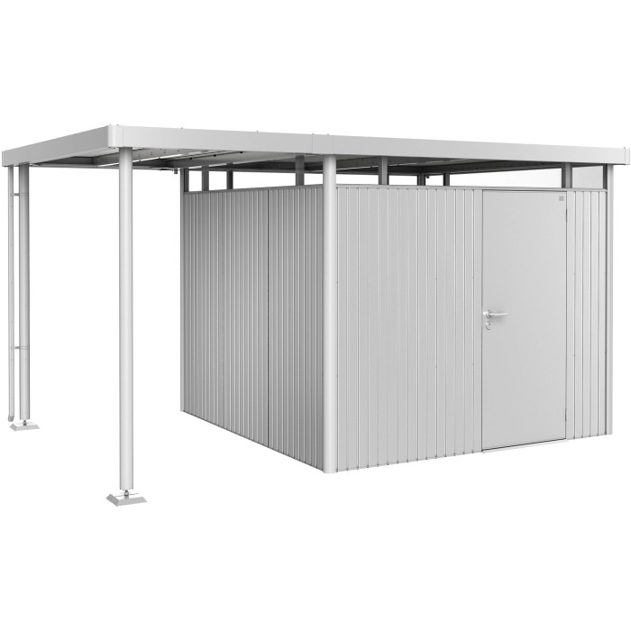Tetto laterale Biohort per casetta da giardino HighLine 4, argento-metallizzato, 150x275x222 cm.