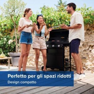 Barbecue a gas Campingaz Compact 3 LS DG 3 bruciatori 9,6 kW nero opaco