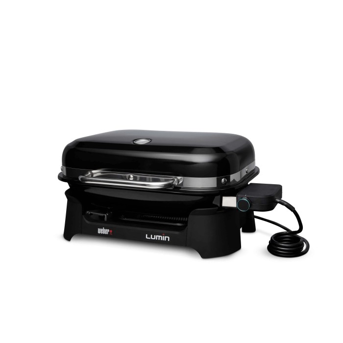 Barbecue elettrico t.b.t. nero per balcone o terrazza.