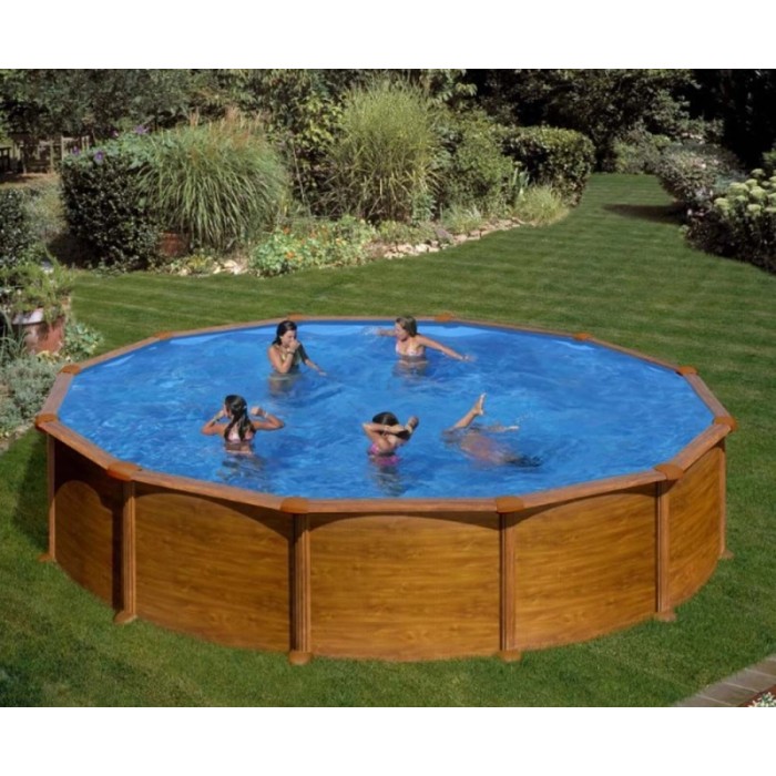 Piscina fuori terra rigida in acciaio legno Gre Ø 350 x H 132 cm