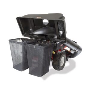 Cesto raccolta erba MTD 200 l per trattorino, raccoglitore posteriore con due sacchi.