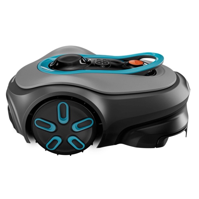 Robot tagliaerba t.b.t. grigio con dettagli blu.