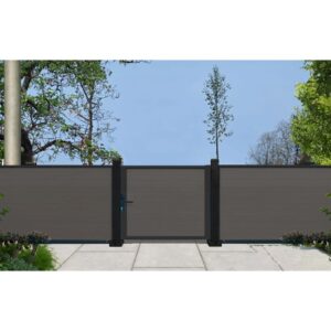 Cancello in WPC effetto liscio Antracite per pannello 90x95 cm antracite