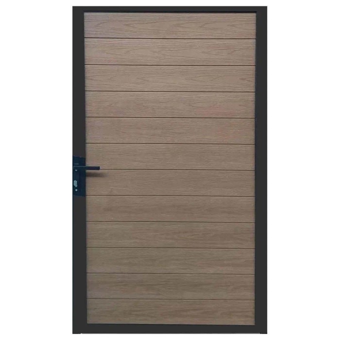 Cancello in WPC effetto legno Teck per pannello 90x180 cm legno