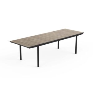 Tavolo allungabile da giardino Porto Nova 200 194-272x94x75 cm nero