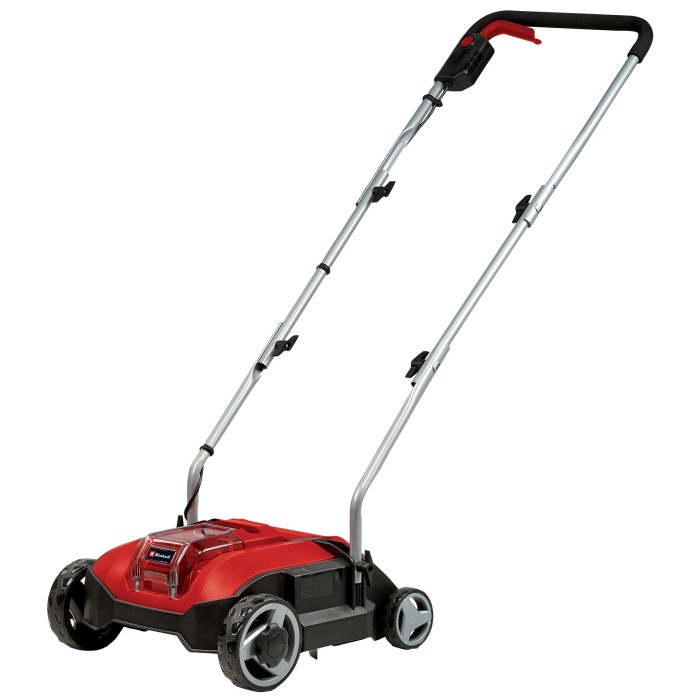 Einhell GC-SC 18/28 Li-Solo scarificatore a batteria: Aeratore per prato rosso e nero, batteria non inclusa.