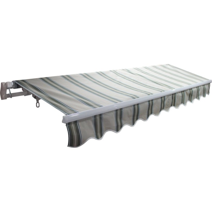 Tenda da sole t.b.t. a strisce per la protezione solare in terrazza.