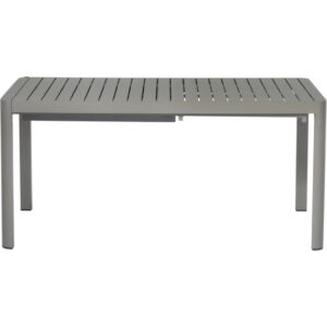 Tavolo da giardino t.b.t. grigio con piano a listelli.