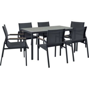 Tavolo da giardino Kulina antracite 150x90x75 cm