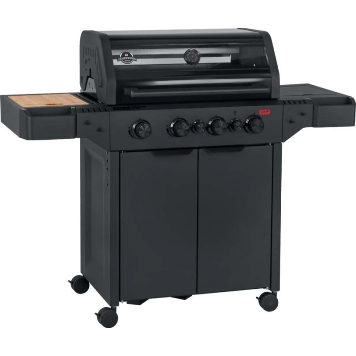 Barbecue a gas Jamestown Knox II 4 bruciatori fornello laterale nero 134x115 cm