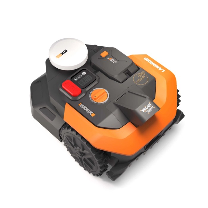 Worx Landroid Vision WR303E robot tagliaerba senza filo perimetrale, vista dall'alto