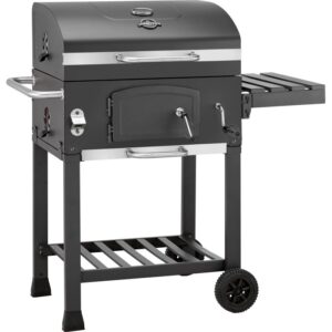 Jamestown Jaxon barbecue a carbone con griglia modulare e ripiano.