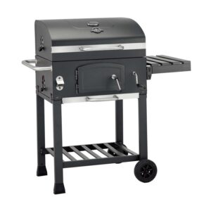Jamestown Jaxon barbecue a carbonella con griglia modulare e ripiano laterale.