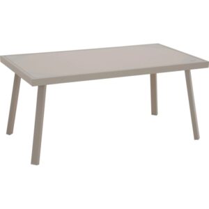 Tavolo del set di mobili da giardino Jamapa, acciaio grigio chiaro, parte dei mobili da giardino lounge.