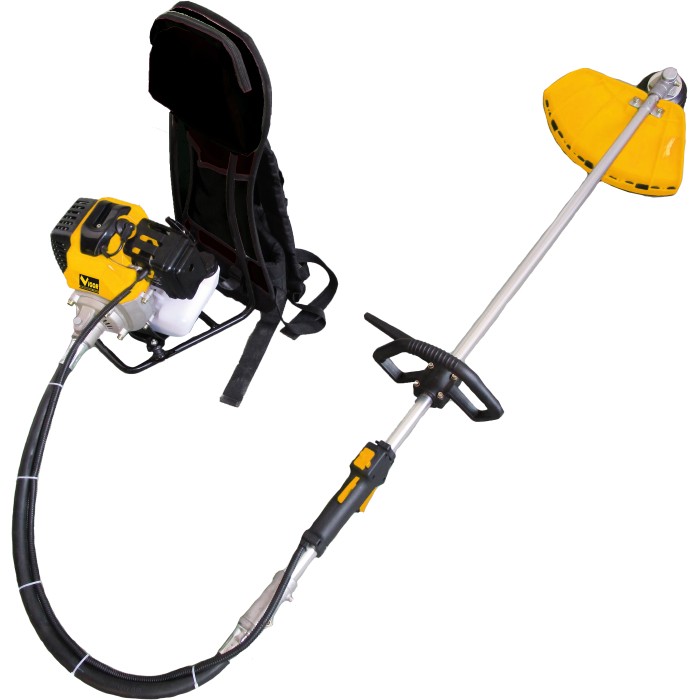 Decespugliatore t.b.t. con telaio di supporto per un lavoro confortevole.
