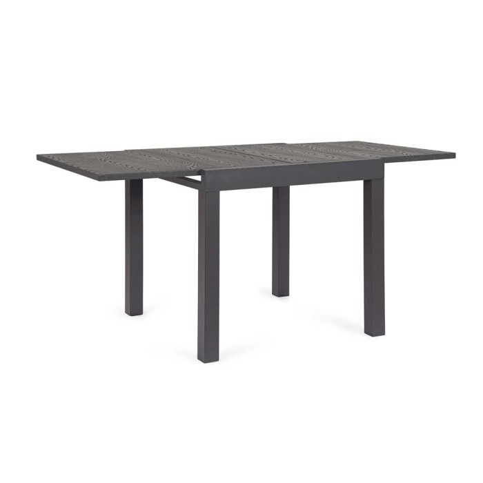 Tavolo da giardino grigio allungato. Ideale per il giardino o il patio.