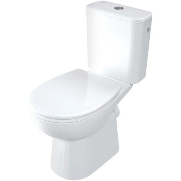 WC sospeso Punk compatto senza bordo 35x75,5 cm bianco