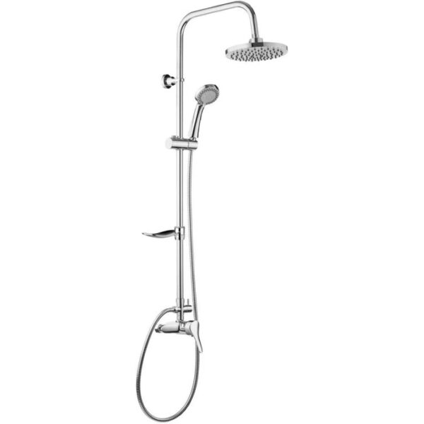 Colonna doccia 5 funzioni miscelatore monocomando Idrostile Ø200 mm cromo