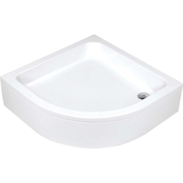 Piatto doccia acrilico semicircolare Idrostile Plus con piedini 90x90 cm bianco