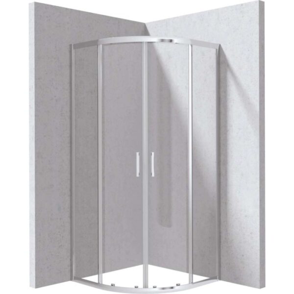 Cabina doccia semicircolare Zulueta Idrostile 900x1950 mm cromo
