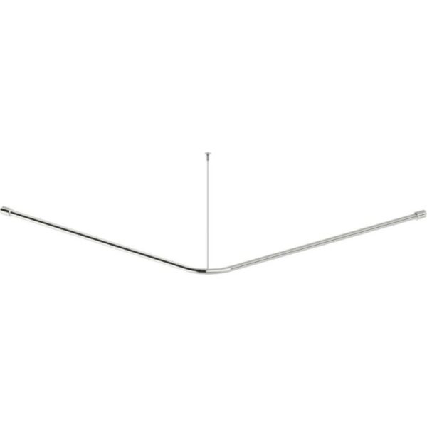 Asta tenda doccia Idrostile con kit montaggio 50x150x1000 mm acciaio lucido