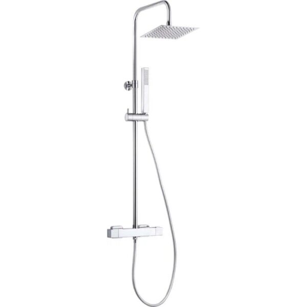 Colonna doccia miscelatore termostatico Idrostile regolabile 200x200 mm cromo
