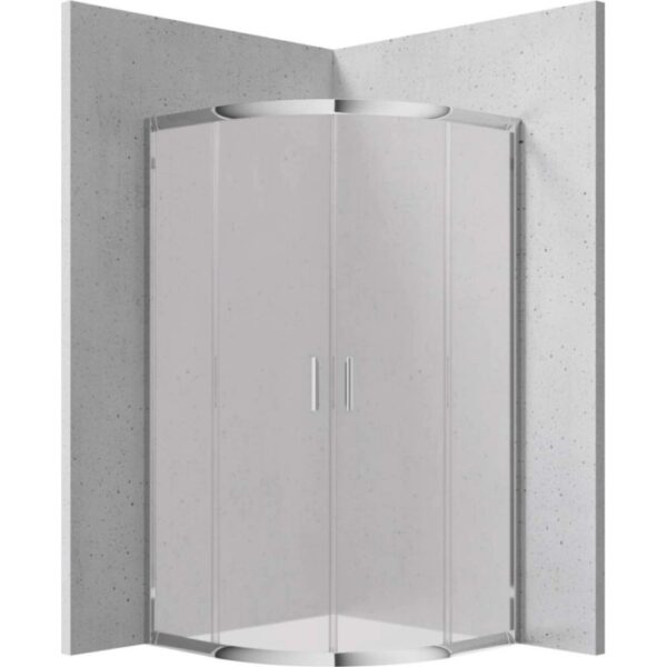 Cabina doccia semicircolare Caimito Idrostile h170 cm 800x1700 mm cromo