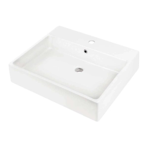 Lavabo sospeso/appoggio Madruga Idrostile foro rubinetto 60x50 cm Bianco