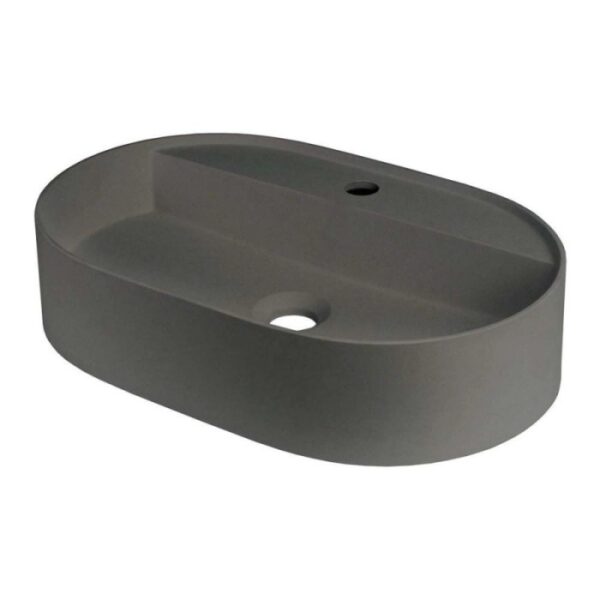 Lavabo da appoggio ovale Limonar Idrostile copripiletta 400x120 mm nero