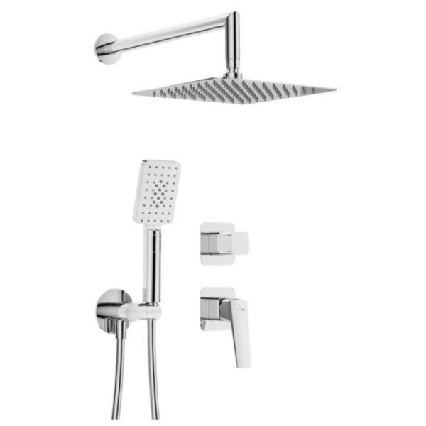 Set doccia a scomparsa 250x250 mm Placetas cromo